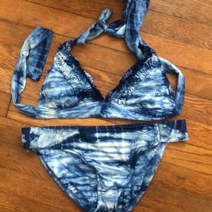 Lucky Brand tie dye swimsuit